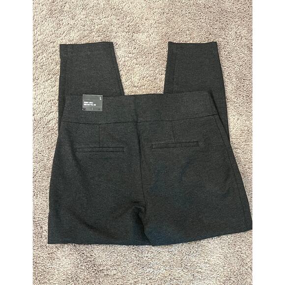 NWT Express Skinny Ankle High Rise Pull On Pants Womens Sz L Gray Stretch Ponte - Picture 6 of 7